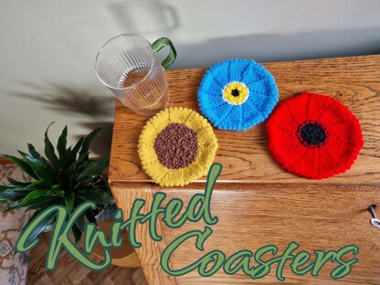 PDF Sunflower, Forget-me-not & Poppy Coasters