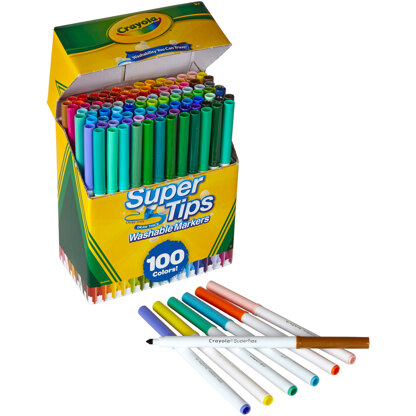 Crayola Super Tips Washable Markers - Assorted Colors 100/Pkg
