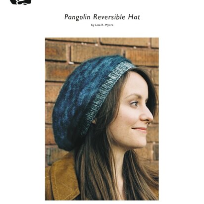 Pangolin Reversible Hat in Manos del Uruguay Cabrito & Silk Blend - F116 - Downloadable PDF