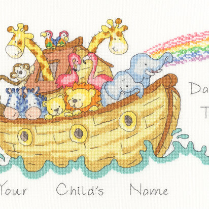 Bothy Threads Baby Ark Sampler Cross Stitch Kit - 36cm x 26cm