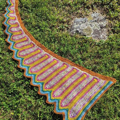 Wavecrest Dragon Tail Shawl