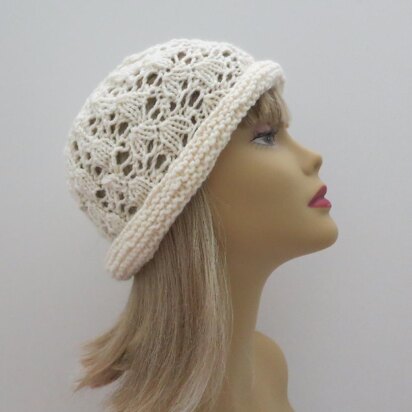 Vintage Lacy Summer Hat - knitting pattern