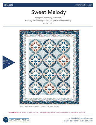 Windham Fabrics Sweet Melody - Downloadable PDF