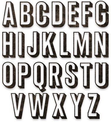 Sizzix Thinlits Dies By Tim Holtz 26/Pkg - Alphanumeric, Shadow Upper