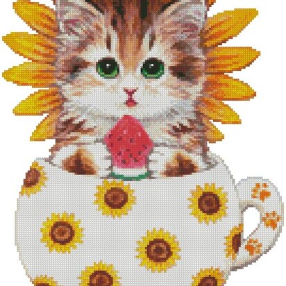 Sunflower Kitty Cup - #13178-KH