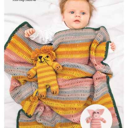 Baby's Blanket and Toy in Rico Baby Classic DK - 1034 - Downloadable PDF