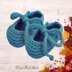 Coquette Bow Baby Booties Knitting Pattern