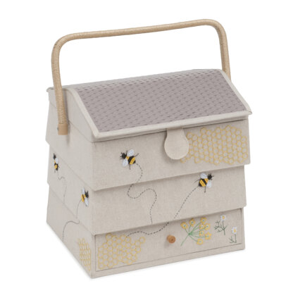 Hobbygift Bumble Bee Hive Sewing Box with Drawer
