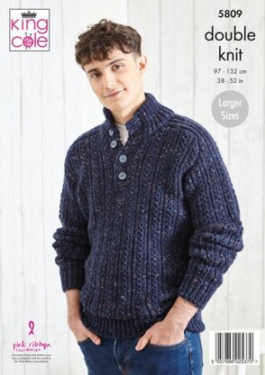 Sweaters in King Cole Merino Blend DK - P5809 - Leaflet