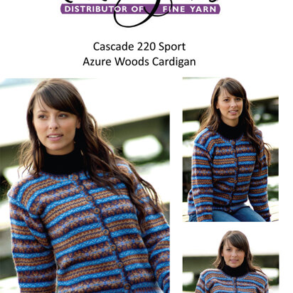 Azure Woods Cardigan in Cascade 220 Sport - DK247 - Free PDF