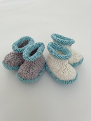 Two-tone Baby Booties BJ402