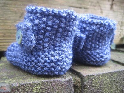 Denim Baby Booties