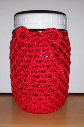 Moss Stitch Mason Jar Coozie