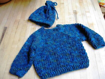 Crochet Raglan Sleeve Baby Sweater
