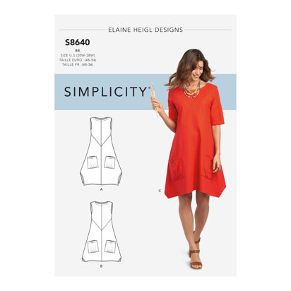 Simplicity 8640 Women's / Plus Size Dress or Tunic - Sewing Pattern