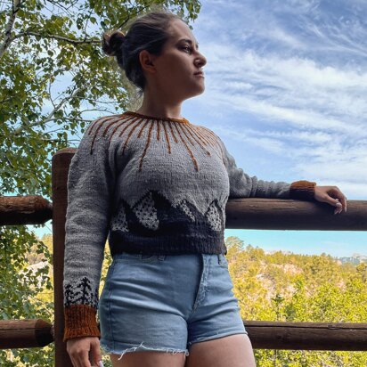 Sunrise Summit Crop - knitting pattern