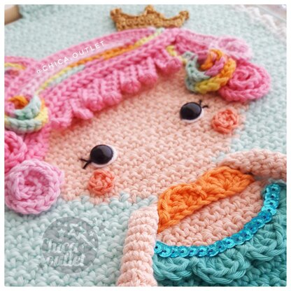 Mermaid Calipso wall hanging Crochet pattern by ChicaOutlet | LoveCrafts