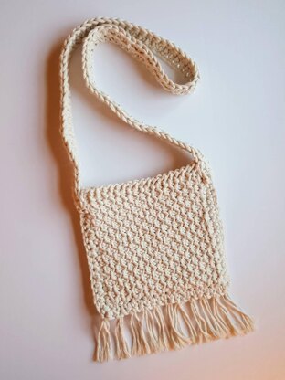 Tunisian Crochet Fringe Bag