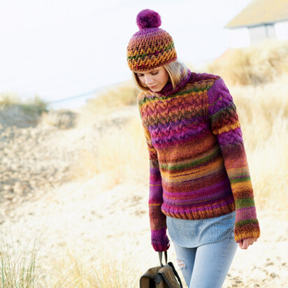 Sweater and Hat in Rico Creative Melange Chunky - 360 - Downloadable PDF