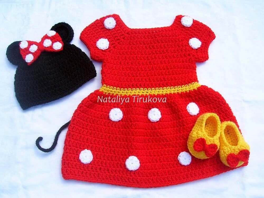 Minnie mouse crochet hot sale shoes pattern