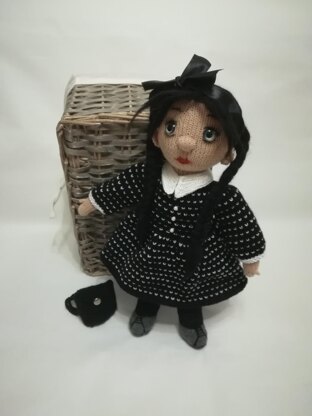 Toy knitting patterns - Wednesday doll clothes