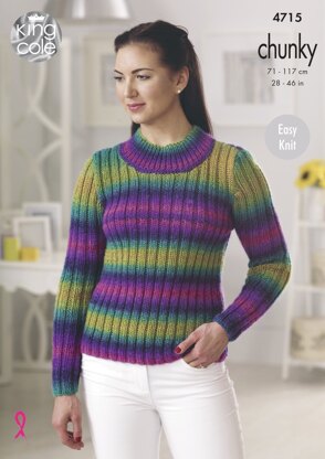 Sweater & Cardigan in King Cole Riot Chunky - 4715 - Downloadable PDF