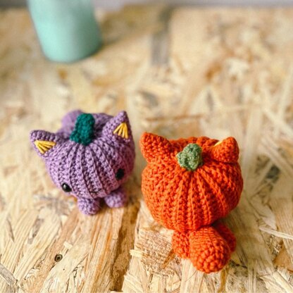 Pumpkin cat crochet pattern, PDF, amigurumi halloween pattern