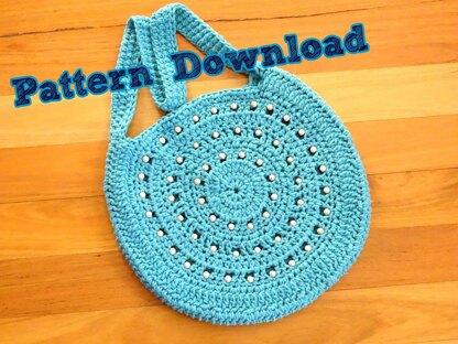 Crochet Beaded Round Bag