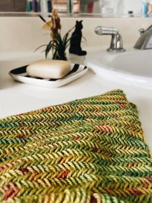 Herringbone washcloth