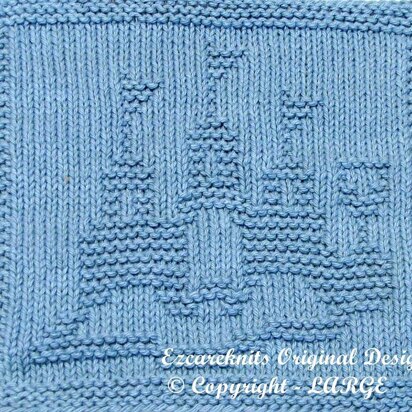 SAND CASTLE Cloth - knitting pattern