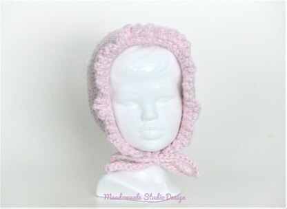 Easy Ruffle Baby Bonnet