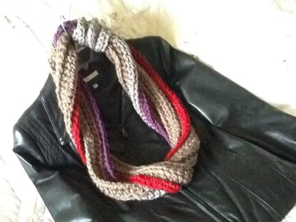 Fiber and Cords Crocheted Scarf