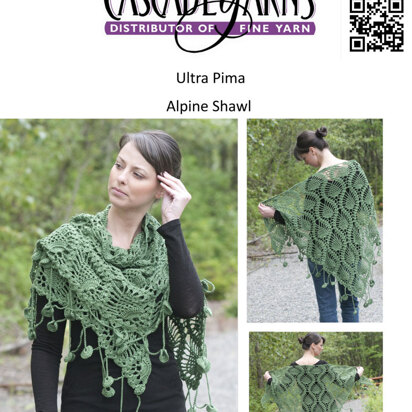 Alpine Shawl in Cascade Ultra Pima - DK234