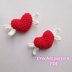 Heart with wings crochet pattern