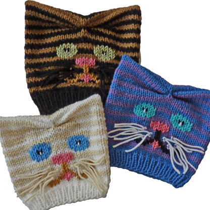 Easy-To-Knit Cat Hats