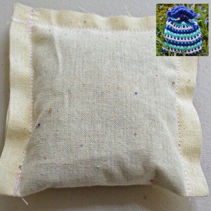 Garter Slip Stitch Lavender Bag Knitting Pattern - Free Knitting Pattern.