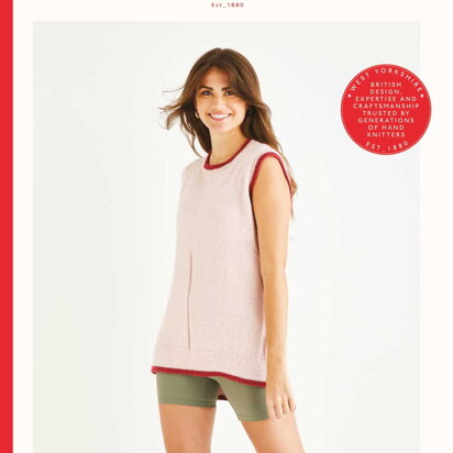 Swing Tipped Vest in Sirdar Cashmere Merino Silk - 10550 - Downloadable PDF