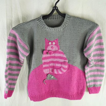 Cat and Mouse Sweater in Cascade Yarns Sarasota - DK601 - Downloadable PDF