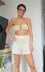 High waist elastic shorts