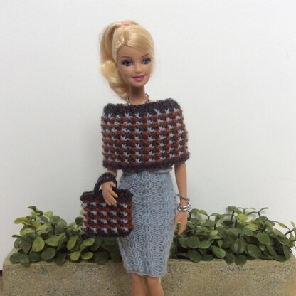 Curvy Barbie Tweed Capelet All Sizes