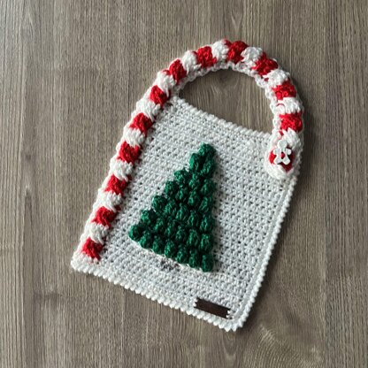 Christmas Candy Cane Bib