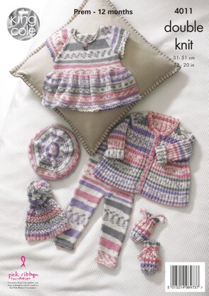 Baby Set in King Cole DK - 4011 - Downloadable PDF