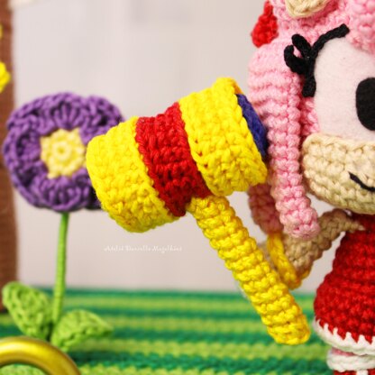 Amy Rose, the Hedgehog Amigurumi Crochet Pattern – PDF Digital Download (English)