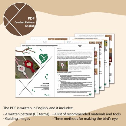 Lovebird Bookmark