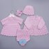 Ruby-Anne baby matinee coat knitting pattern 18" chest