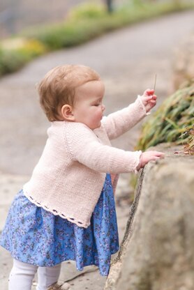 Rosy Scalloped Cardigan