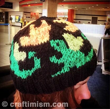 Dragon Patterned Knit Hat