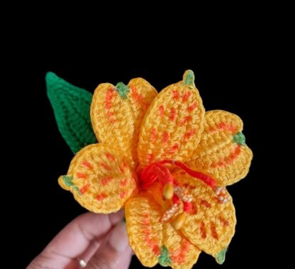 Crochet Alstroemeria flower