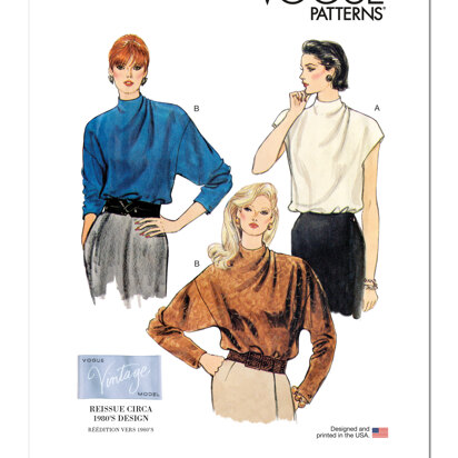 Vogue Sewing Misses' Blouse V1902 - Sewing Pattern