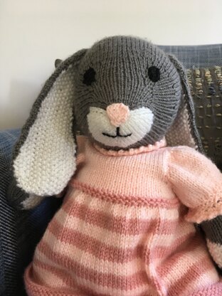 Talia’s Bunny in a pink dress